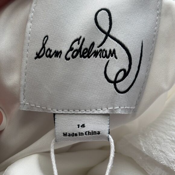 Sam Edelman Women NWT New High-Neck Tie-Back Midi Dress Boho White Size 14 G307 - Picture 9 of 12